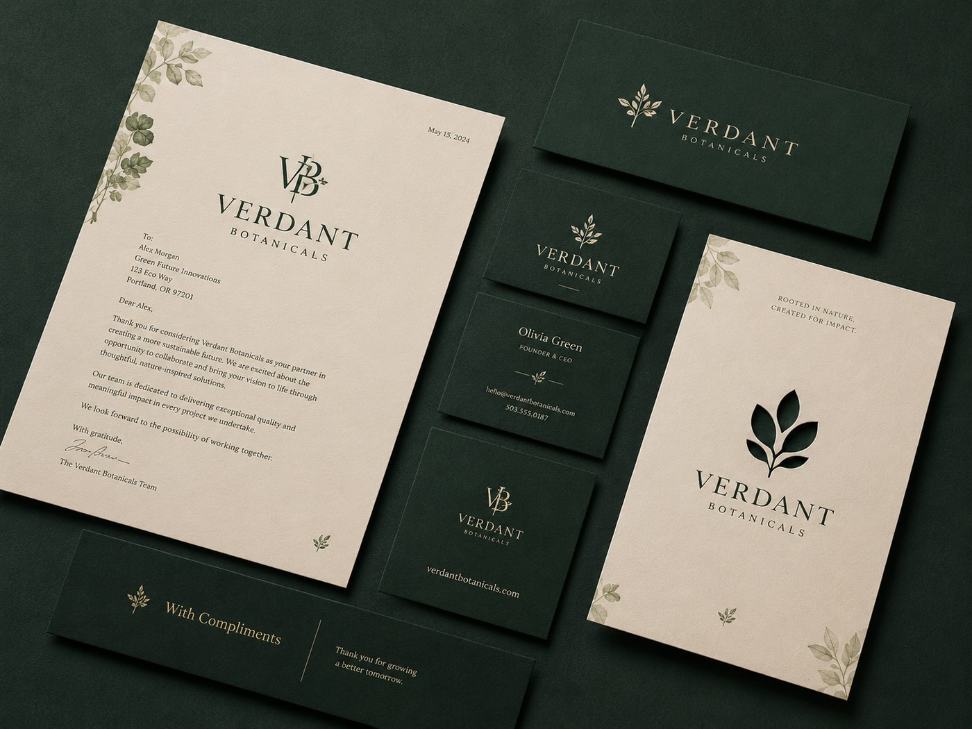Verdant Botanicals identity