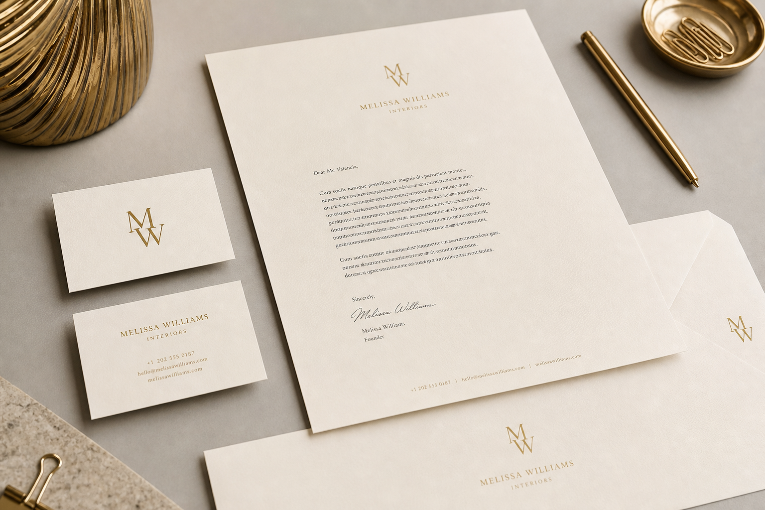 Auric Jewels business card design