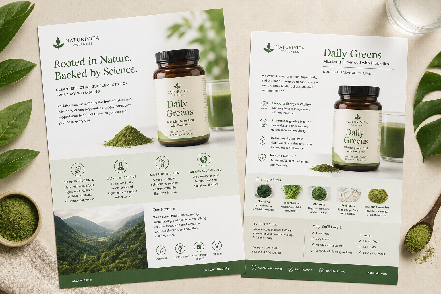 Solve Wellness sell sheet design