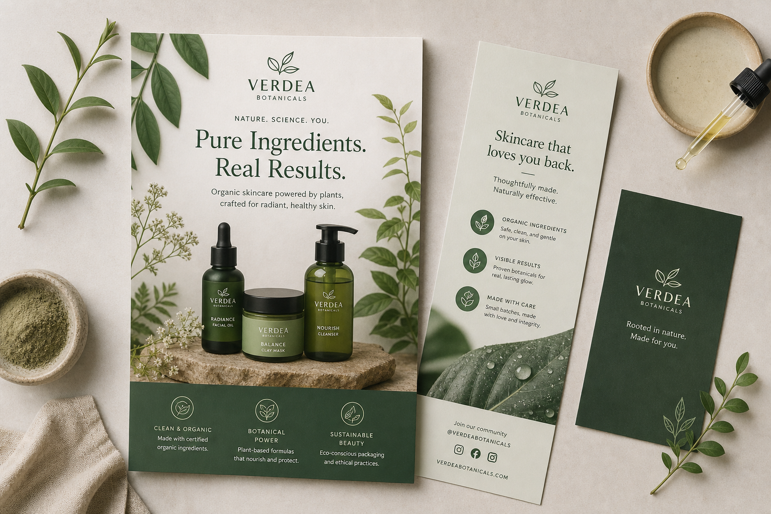 Verdant Botanicals flyer design